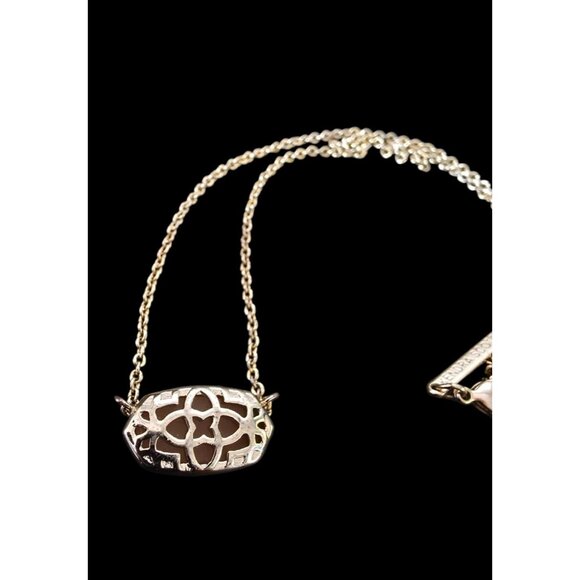 Kendra Scott Elisa Semi Precious Drusy Stone Pendant 15" Necklace Gold Plated - Picture 3 of 7